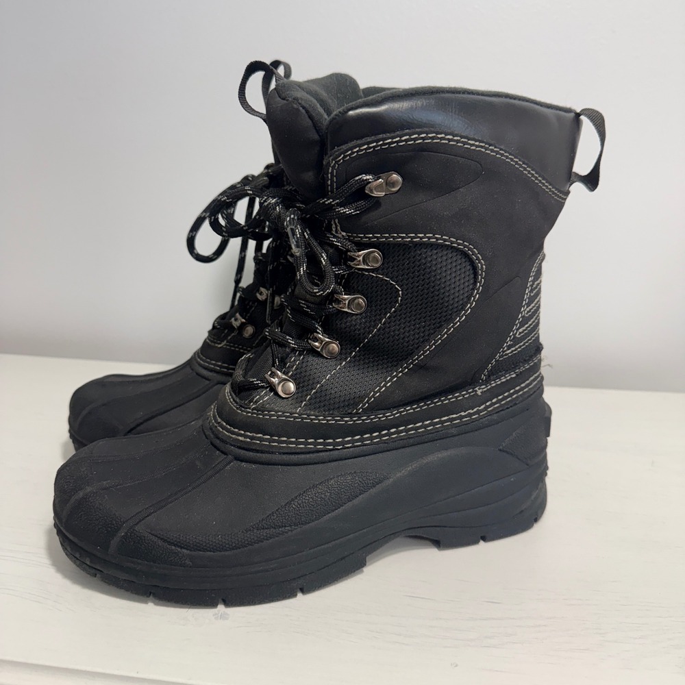 Airwalk Snow Boots Mens 8 Black Thermolite Insulated Duck Boots 171853